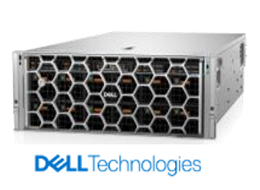 DELL Technologies 로고가 있는 4U 랙 마운트 서버 이미지
