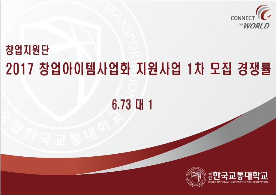 2017년 창업아이템사업화 지원사업, (예비)창업자 1차 모집 경쟁률 6.73대1