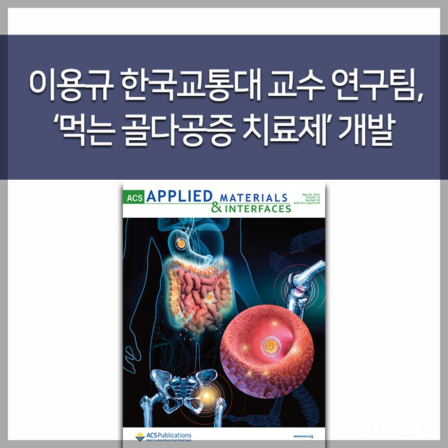 이용규 한국교통대 교수 연구팀, ‘먹는 골다공증 치료제’ 개발